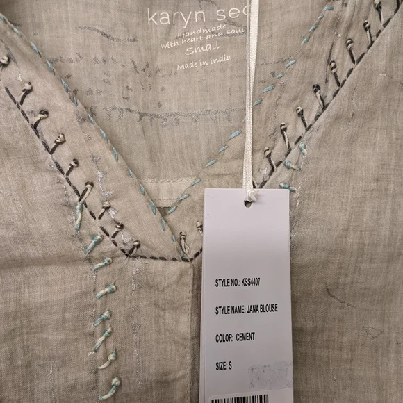 Karyn Seo Jana Blouse size S - Picture 4 of 5